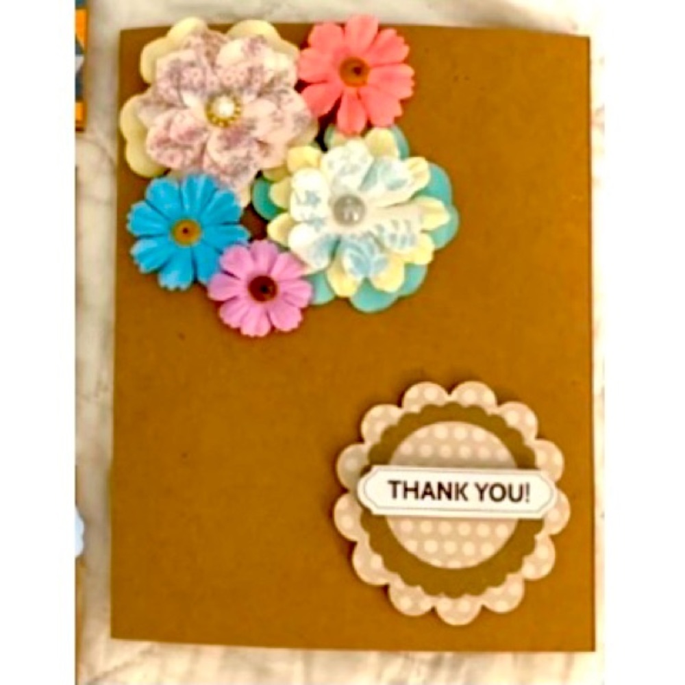 Handmade “thank you“ greeting card
